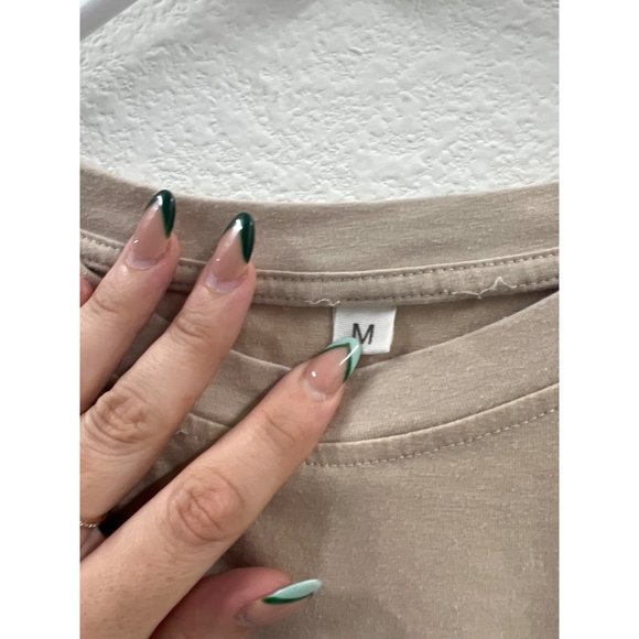 Shein Men's M Beige Thou Shall Not Try Mood Beige T-shirt - Picture 3 of 5